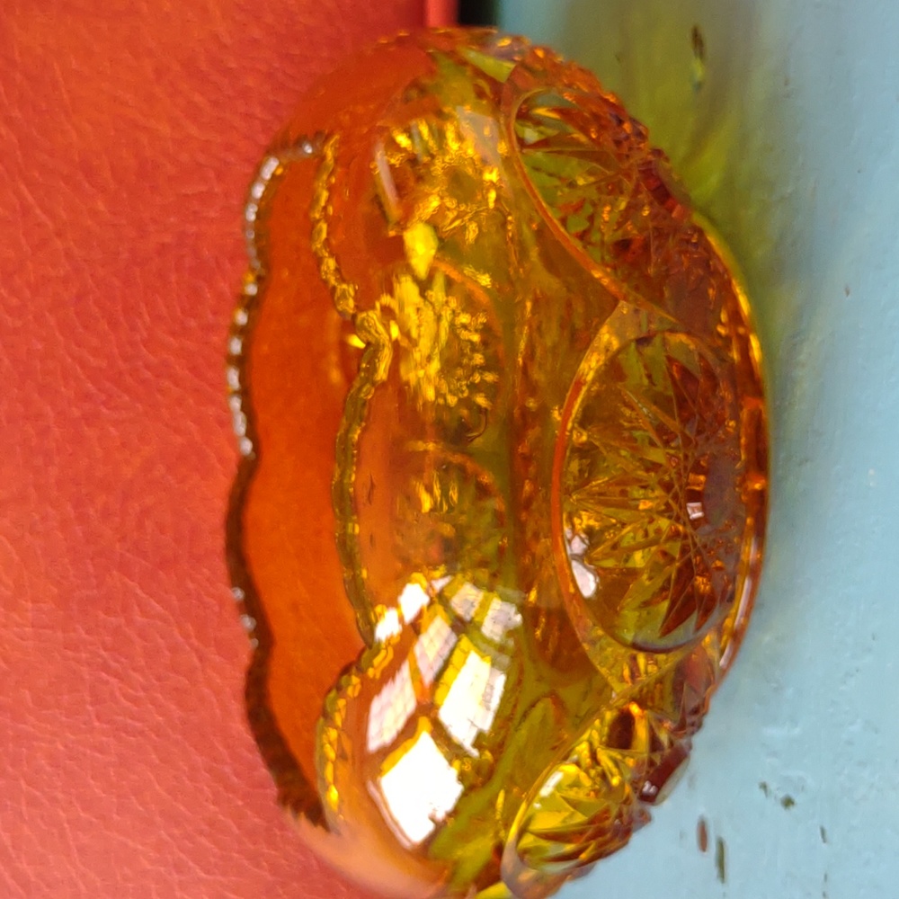 Vintage Amber glass bowl